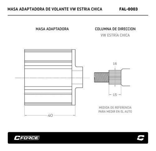 Collino Red Steering Wheel Adapter for VW Small Spline 1