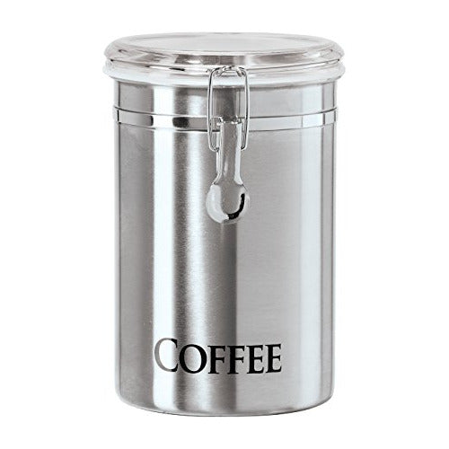 Oggi Stainless Steel Coffee Container with Acrylic Lid 0