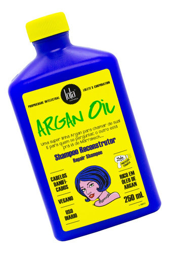 Lola Argan Oil Shampoo Reconstructor Reparador Pelo 250ml 6c 1