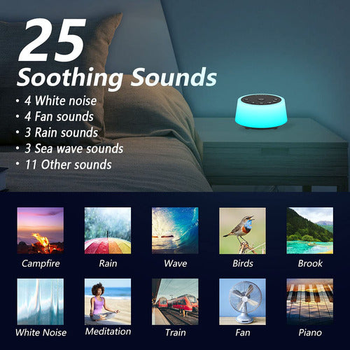 Color Noise Sound Machine with Night Light for Deep Sleep 1