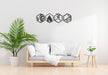 Decorative Wall Art Set - 4 Elements Laser Cut MDF Home Decor 5