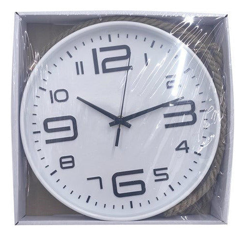 Reloj De Pared Redondo 25cm Con Cuerda 1