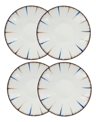 Compranet Porcelain Deep Plates Set of 4 Units 26 cm 0