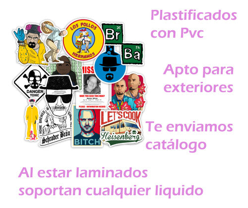 Stickers Breaking Bad 20 Unidades 4x4 Cm Pvc Plastificados 1