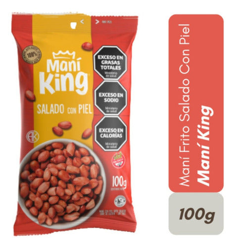 Mani King Mani Frito Con Piel Con Sodio 100g Sin Tacc X 10 1