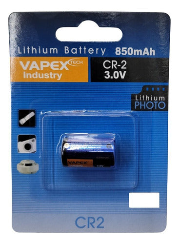 Vapex CR2 Full Total Lithium Battery 3V for Sensors, Alarms, Local Camera 0