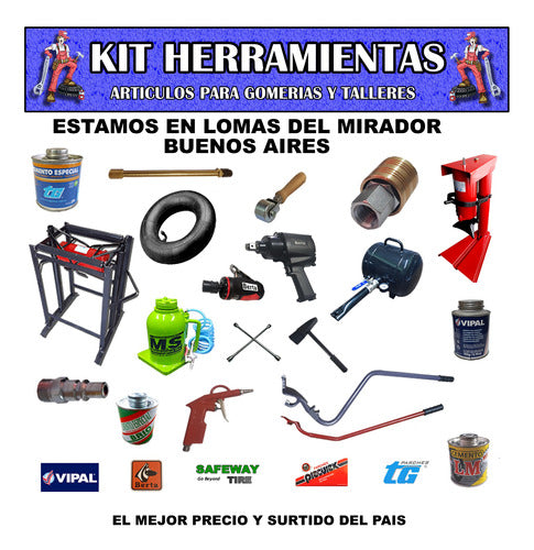 Kit Herramientas 5 Compress Air Connectors Male Thread 1/2 - Hose 3/8 3