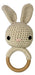 Kiddy Rabbit Crochet Rattle with Wooden Ring 0