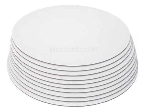 100 Bases Para Tortas De 30cm Fibroplus Blanco 1