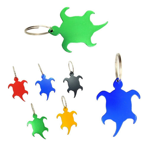 Set of 20 Turtle Keychain Bottle Openers Metal Souvenirs Mix Colors 0