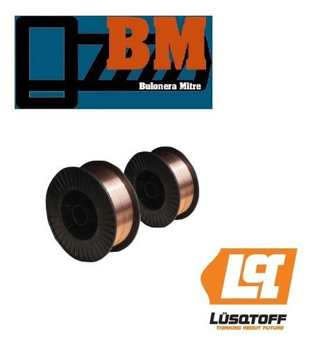 Lusqtoff Mig Mag 5kg 0.6mm CO2 Copper Coated Wire Roll 1