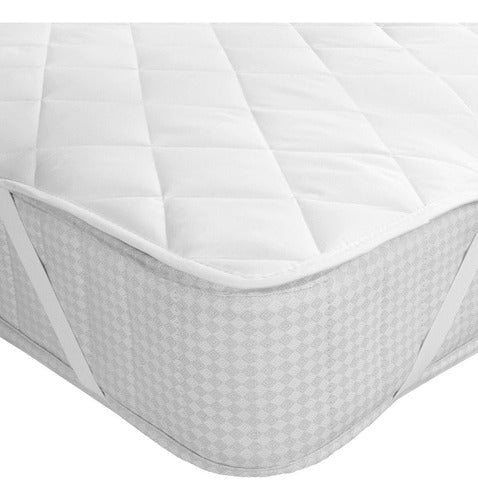 Blanco Mushka Protector De Colchon Matelaseado King Size 0