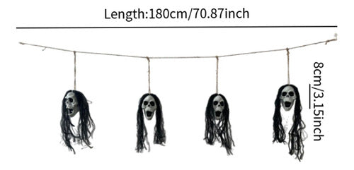 Esqueleto Assustador Pendurado Cabeça De Esqueleto 1