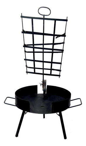 Medium Grill with Original 2-Position Wrought Iron Disc Base 0