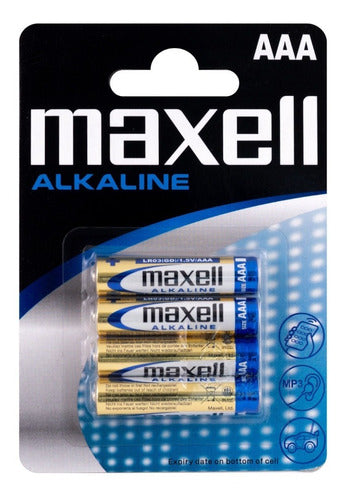 Maxell AAA Alkaline Batteries Pack of 4 Units 0