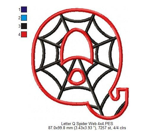 Elma Matrices Embroidery Machine Monogram Q Spider Web Letter Q 4455 1