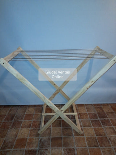 Wooden Folding Clothes Drying Rack 0