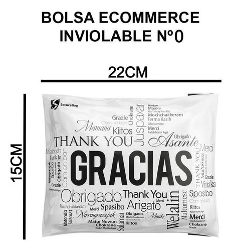 1000 SecureBag® Ecommerce Bags Design Nº 0 15x22 Tamper-Evident 7