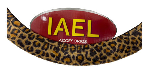 Iael Funda Cubre Volante Animal Print Marron y Negro 38cm Afelpad 1