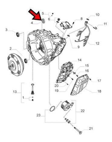 Mopar Reten Izquierdo Caja Aut Fiat 500 Toro Argo Compass Renegade 2