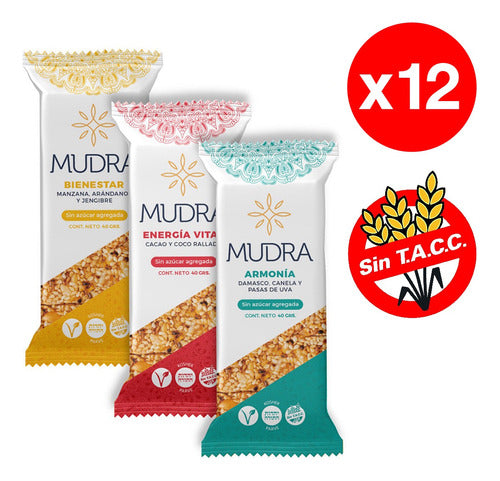 MUDRA Gluten-Free Vegan Cereal Bars X12 Box - Kosher Harmony Energy Vital Wellness 13