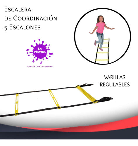 La Mancha Deportes y Fitness Psychomotricity Set: Hurdles, Rings, Cones, Ladder & Octopus Ball 2