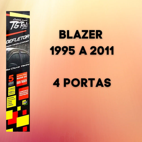 Calha De Chuva Defletor Gm Blazer 1995 A 2011 Tg Poli 23006 2