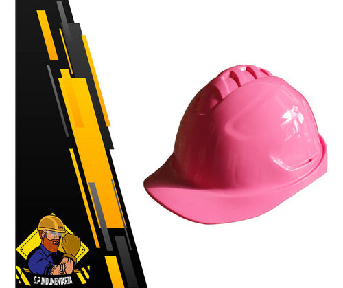 De Pascale Industrial Safety Helmet with Simple Harness - Pink 1