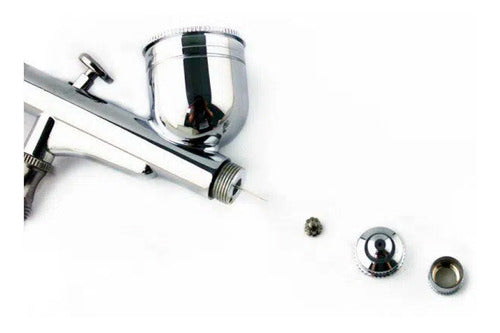 Double Action Gravity Feed Airbrush with Floating Nozzle 0.3mm - Ideal for Hobbies and More 1