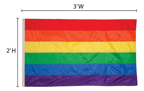 In The Breeze 3700 Rainbow Grommet Flag - 2 X 3 Feet 1