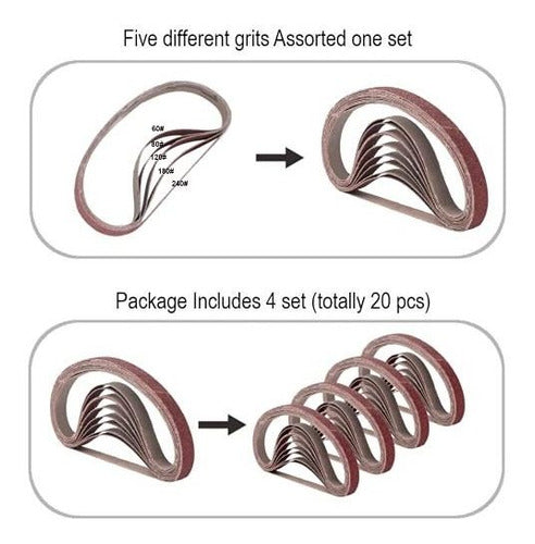 Cinturones De Lijado De 05 X 180 PuLG Herramienta De Lijador 2