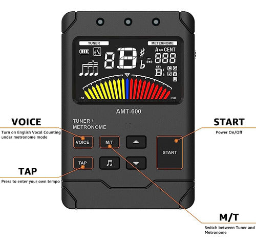 Afinador De Metrónomo Ueteto Para Todos Los Instrumentos, Me 1