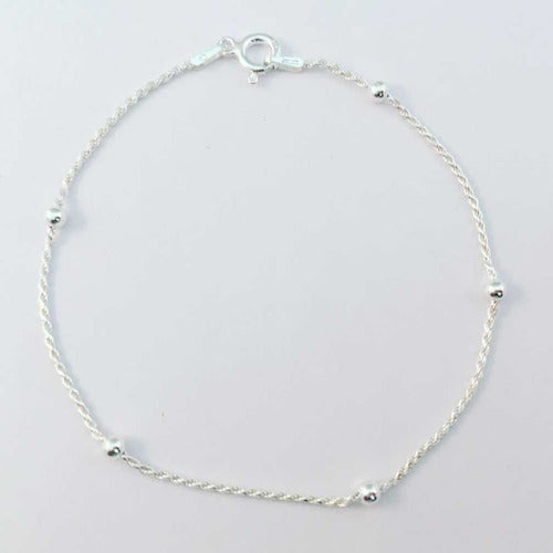 Inspira Joyas Pulsera Torbillon Con Bolitas En Plata 925 Italiana 19 Cm 1