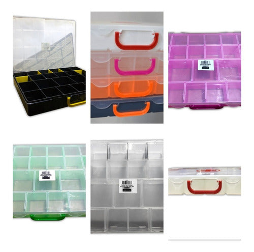 Set of 6 Drawer Organizer with Dividers in Assorted Colors for Jewelry and Fishing Accessories 0