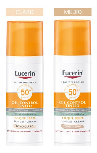 Eucerin Combo Eucerin Proteccion Solar Toque Seco T Medio + T Claro 1