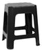 Colombraro Rectangular Stacking Reinforced Black Plastic Stool 0