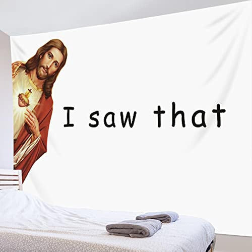 Lb Funny Jesus Tapestry Jesus Christ I Saw That Tapestry Wal 1