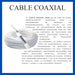 Amextrader Bobina Cable Coaxial RG6 Blanco 153 Mts. + 50 Conectores 1