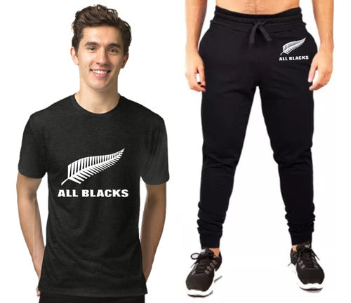 All Blacks Rugby Set: T-Shirt + Jogging Pants 0