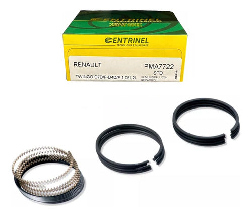 Fadecya Semi Piston Ring Set for Renault Clio 1.2 8v Nafta D7F Std 1