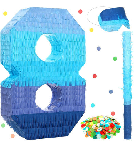 Sratte Piñata Grande De 8 Con Palo Para Cumpleaños De Niños 0