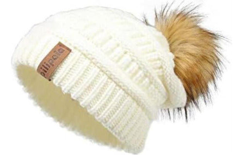 Pilipala Women's Winter Knit Hat, Slouchy and Warm Pom Pom Beanie 0
