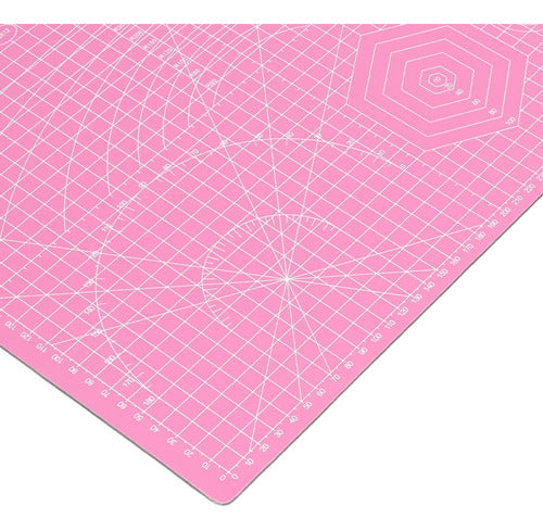 Combo Cutting Mat A3 45x30 cm Pink + Rotary Cutter + Metal Ruler 3