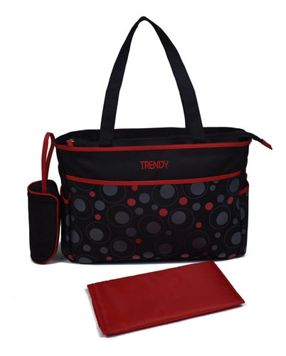 Trendy Maternal Bag with Necessaire and Lightweight Bottle Holder and Changing Mat 0