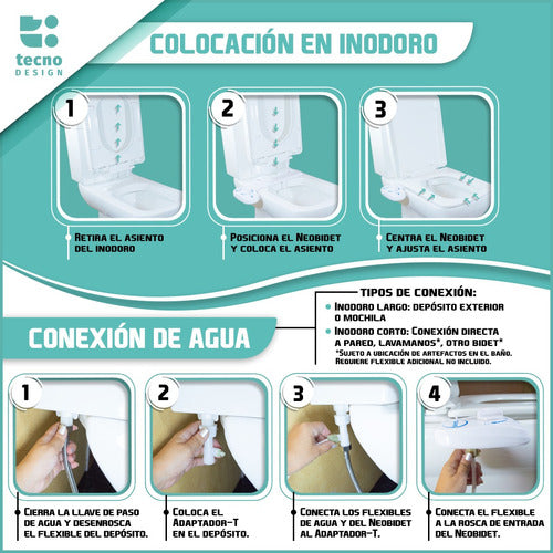 Bidet Para Inodoro Neobidet Curve Grifería Adaptable 1 Agua 3