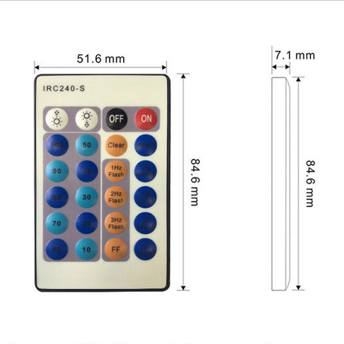 Er Chen LED Regulator 24 Keys, Wireless Remote Control DC5-24V 3