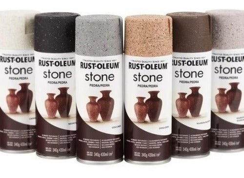 Rust-Oleum Stone Effect Aerosol Paint 340g - Stone Similar Finish 8