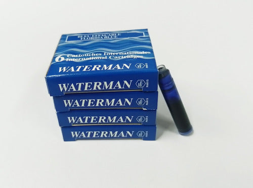 Waterman Short European Ink Cartridges for Fountain Pen - Pack of 4 0