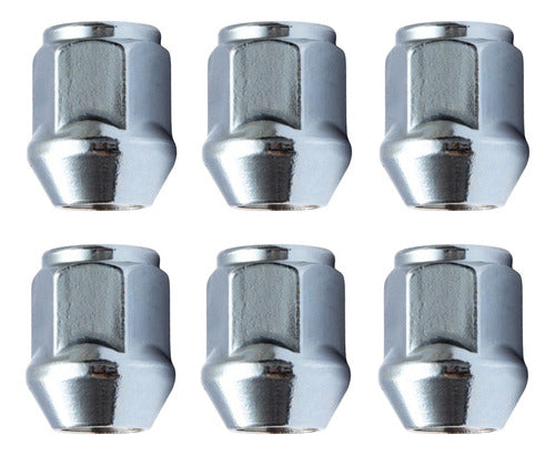 Kit 6 Chrome Wheel Nuts for Suzuki Swift 89/01 0