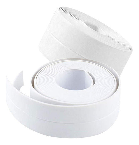 2 Pack Tape Caulk Strip PVC Self Adhesive Foldable 90º for Bathroom Kitchen 0